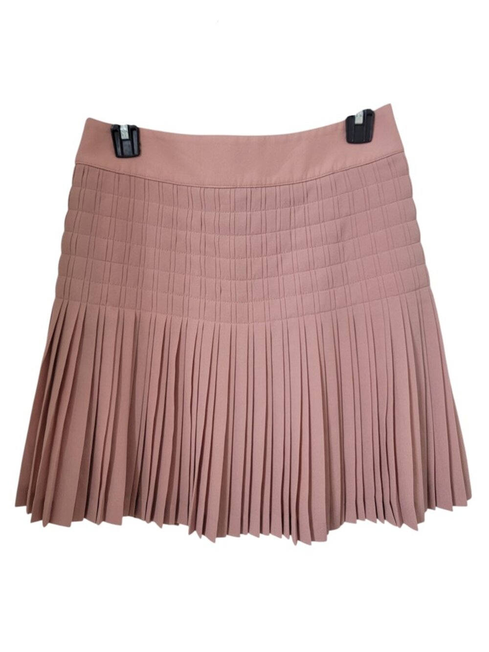 J. Crew Size 2 Dusty Rose/Blush Pink Lattice Chiffon Pleated Mini Skirt